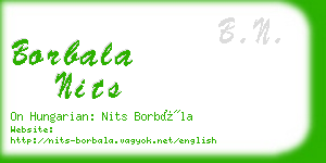 borbala nits business card